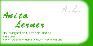 anita lerner business card